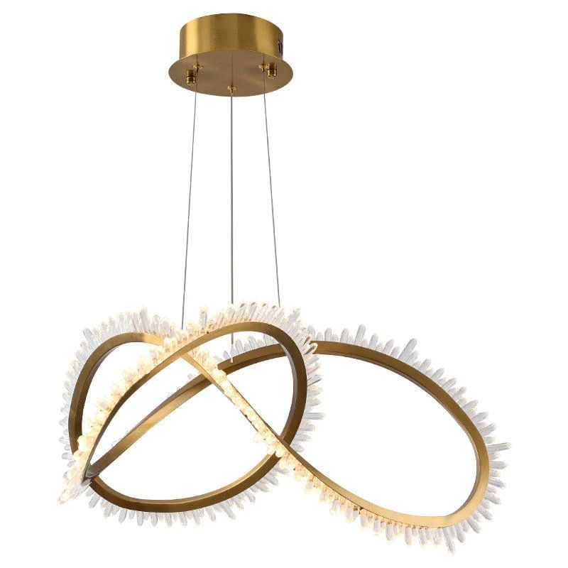 Gina Rock Crystal Möbius Ring Chandelier-MEET LIGHTING