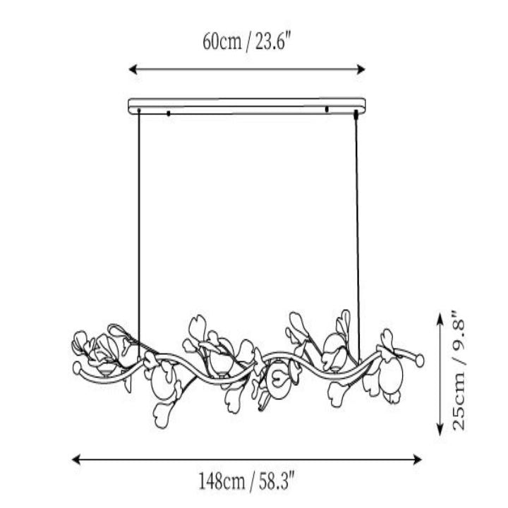Gingko Glass Chandelier-MEET LIGHTING