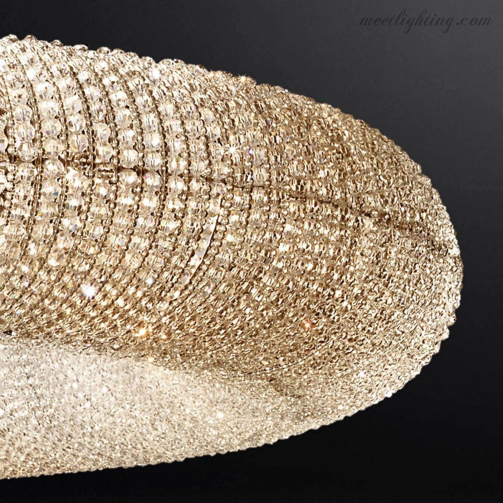 Halo Crystal Aperture Round Chandelier D41"-MEET LIGHTING