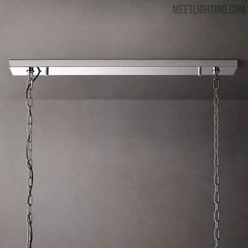 Harlow Calcite Rectangular Chandelier 42"-MEET LIGHTING