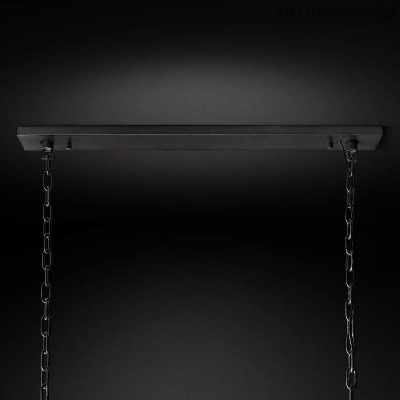 Harlow Calcite Rectangular Chandelier 55"-MEET LIGHTING