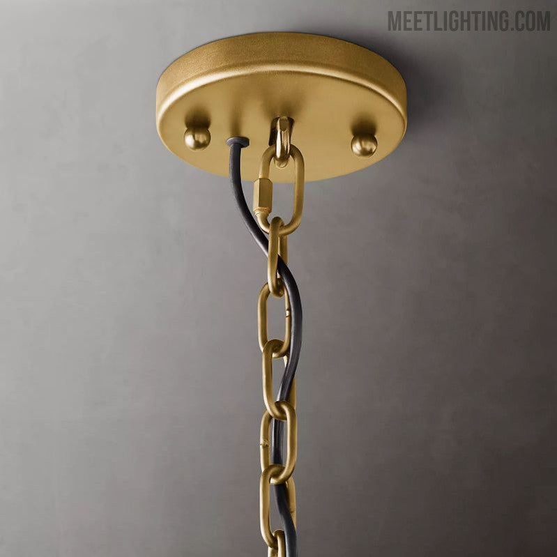 Harlow Calcite Round Chandelier 19"-MEET LIGHTING