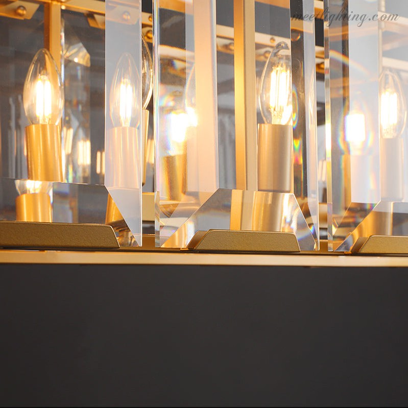 Harlow Crystal Rectangular Chandelier 42"-MEET LIGHTING