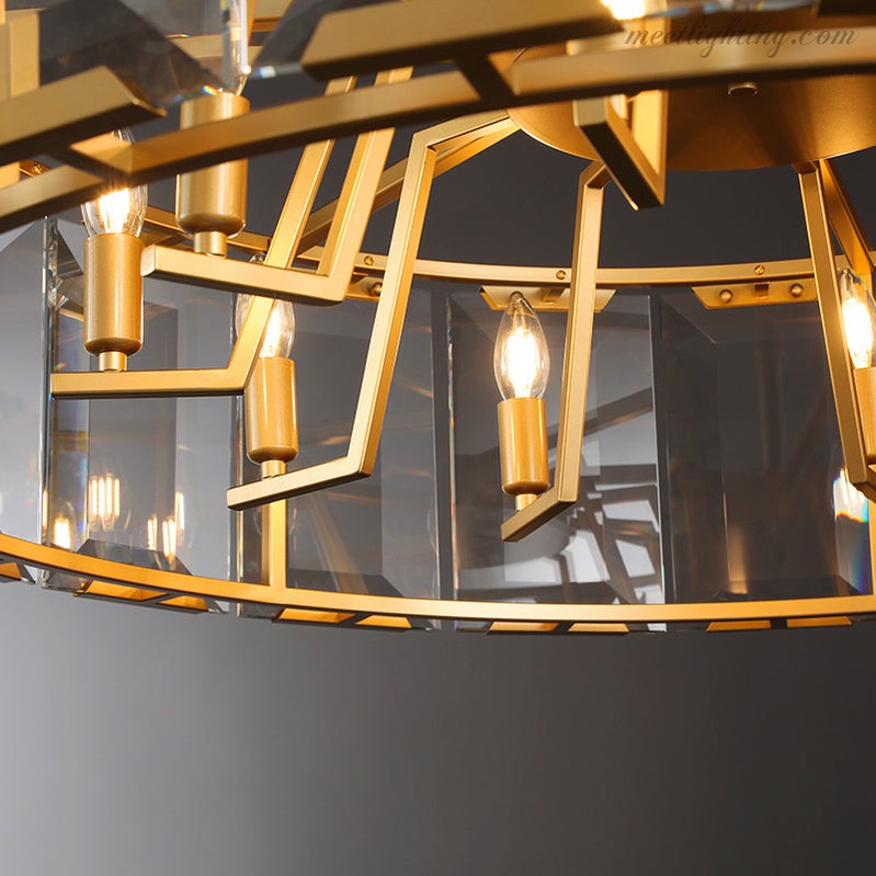 Harlow Crystal Round Chandelier 31"-MEET LIGHTING