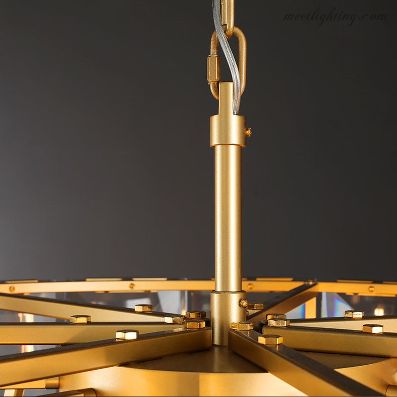 Harlow Crystal Round Chandelier 60"-MEET LIGHTING