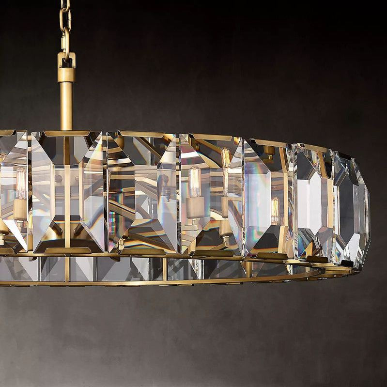 Harlow Crystal Round Chandelier 60"-MEET LIGHTING