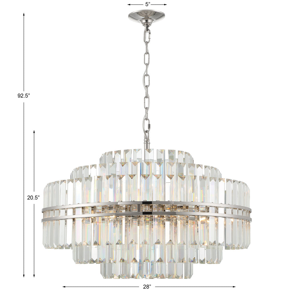 Hayer Round Crystal 16 Light Chandelier-MEET LIGHTING