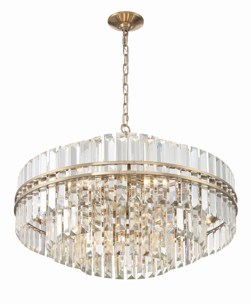 Hayer Round Crystal 16 Light Chandelier-MEET LIGHTING