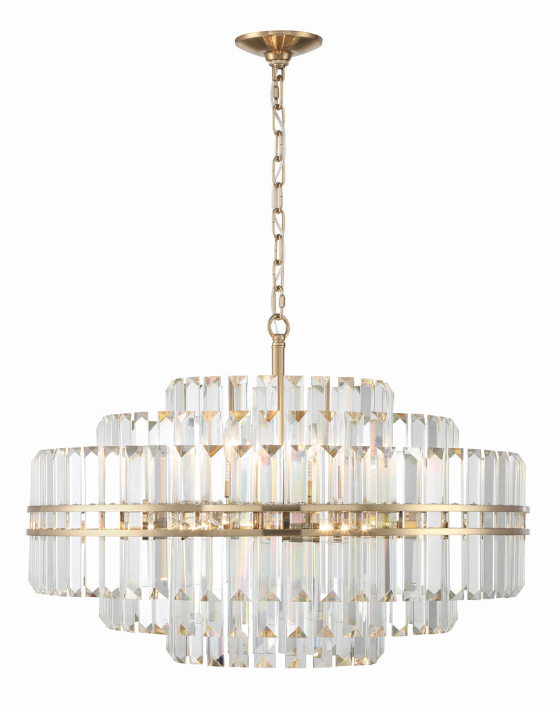 Hayer Round Crystal 16 Light Chandelier-MEET LIGHTING