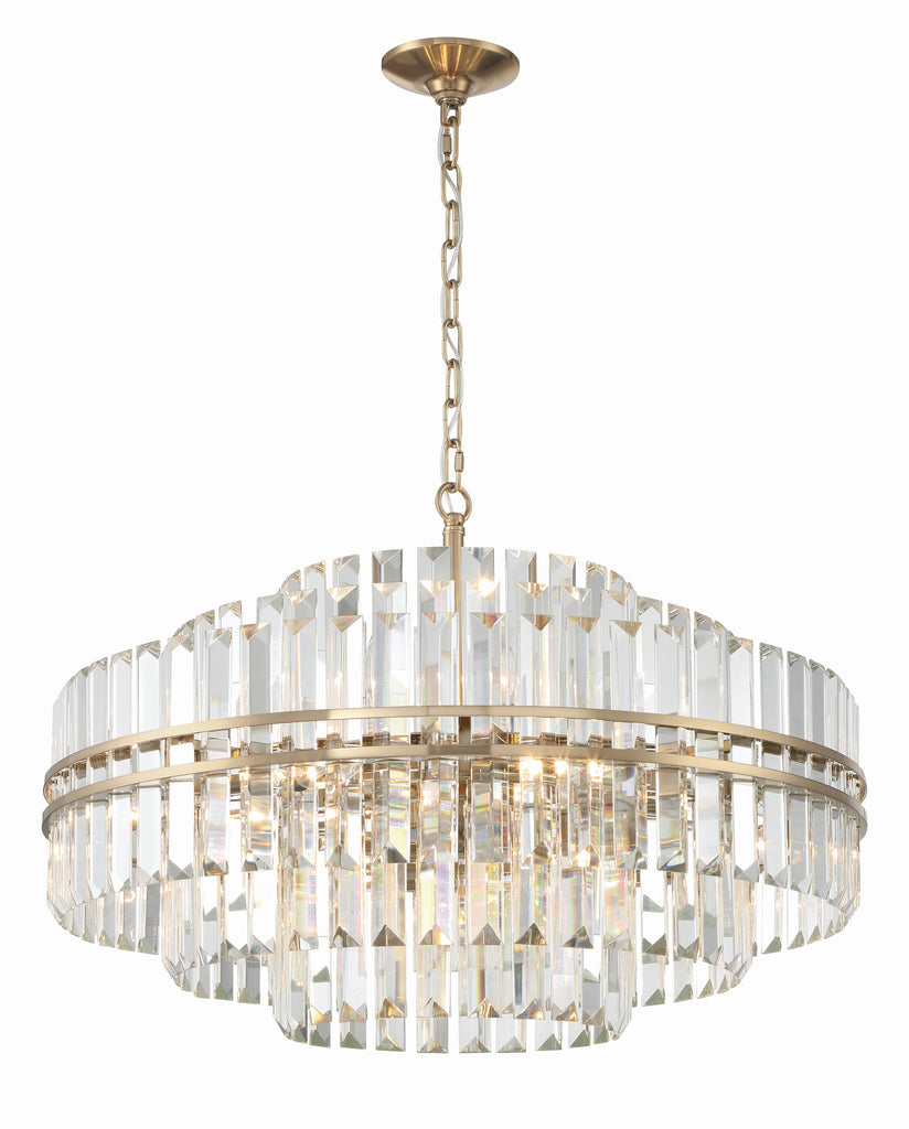 Hayer Round Crystal 16 Light Chandelier-MEET LIGHTING