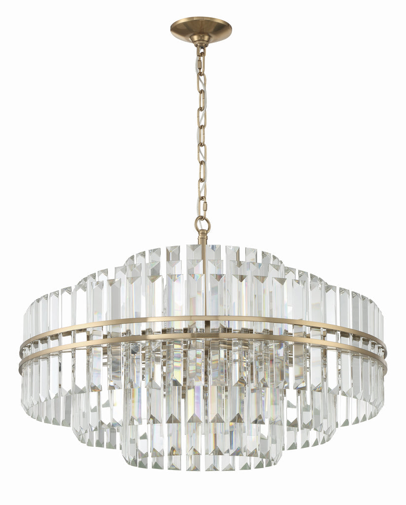 Hayer Round Crystal 16 Light Chandelier-MEET LIGHTING