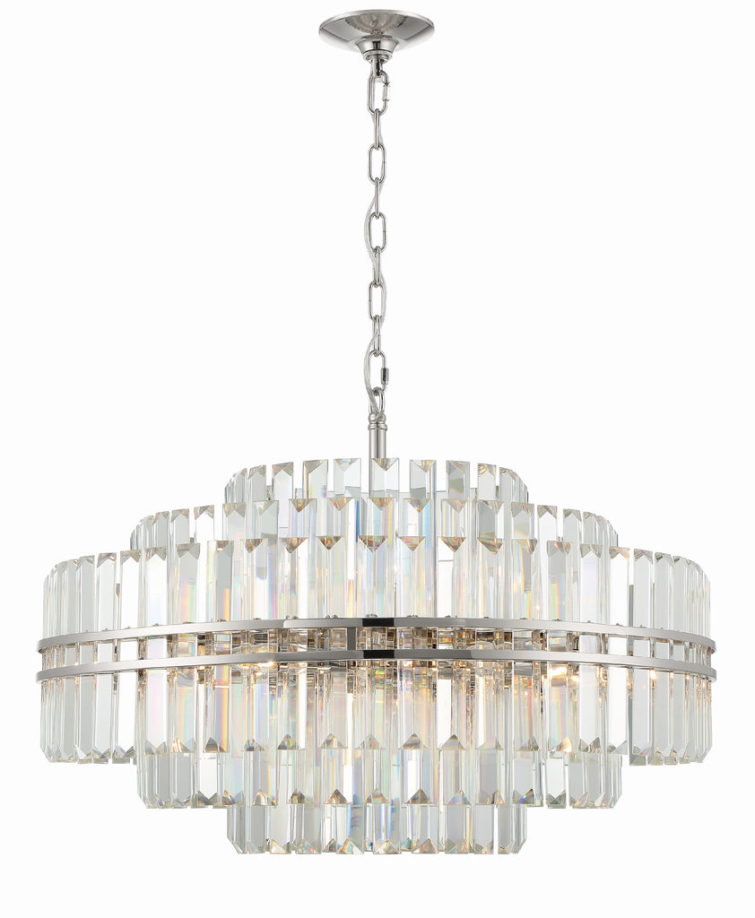 Hayer Round Crystal 16 Light Chandelier-MEET LIGHTING