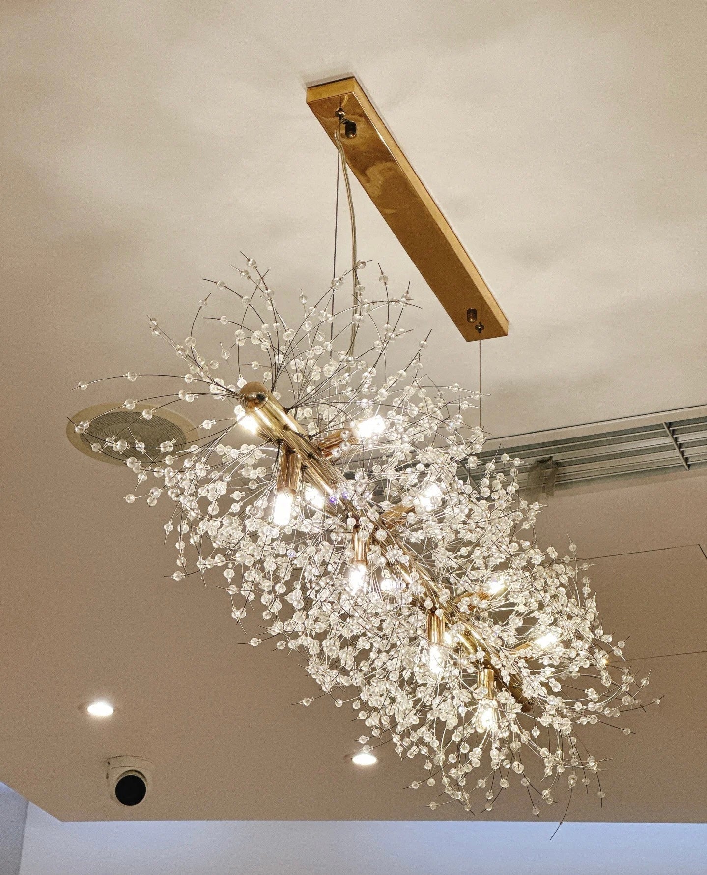 Dandelion Crystal Chandelier Light Firefly/ Glowworm Hanging Lamp Pendant For Rectangle Dining Room-MEET LIGHTING