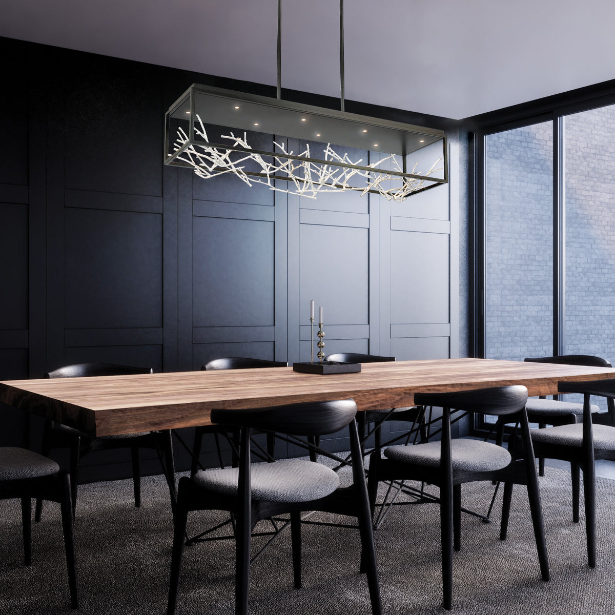 Aerie 8-Light 42" Linear Chandelier-MEET LIGHTING