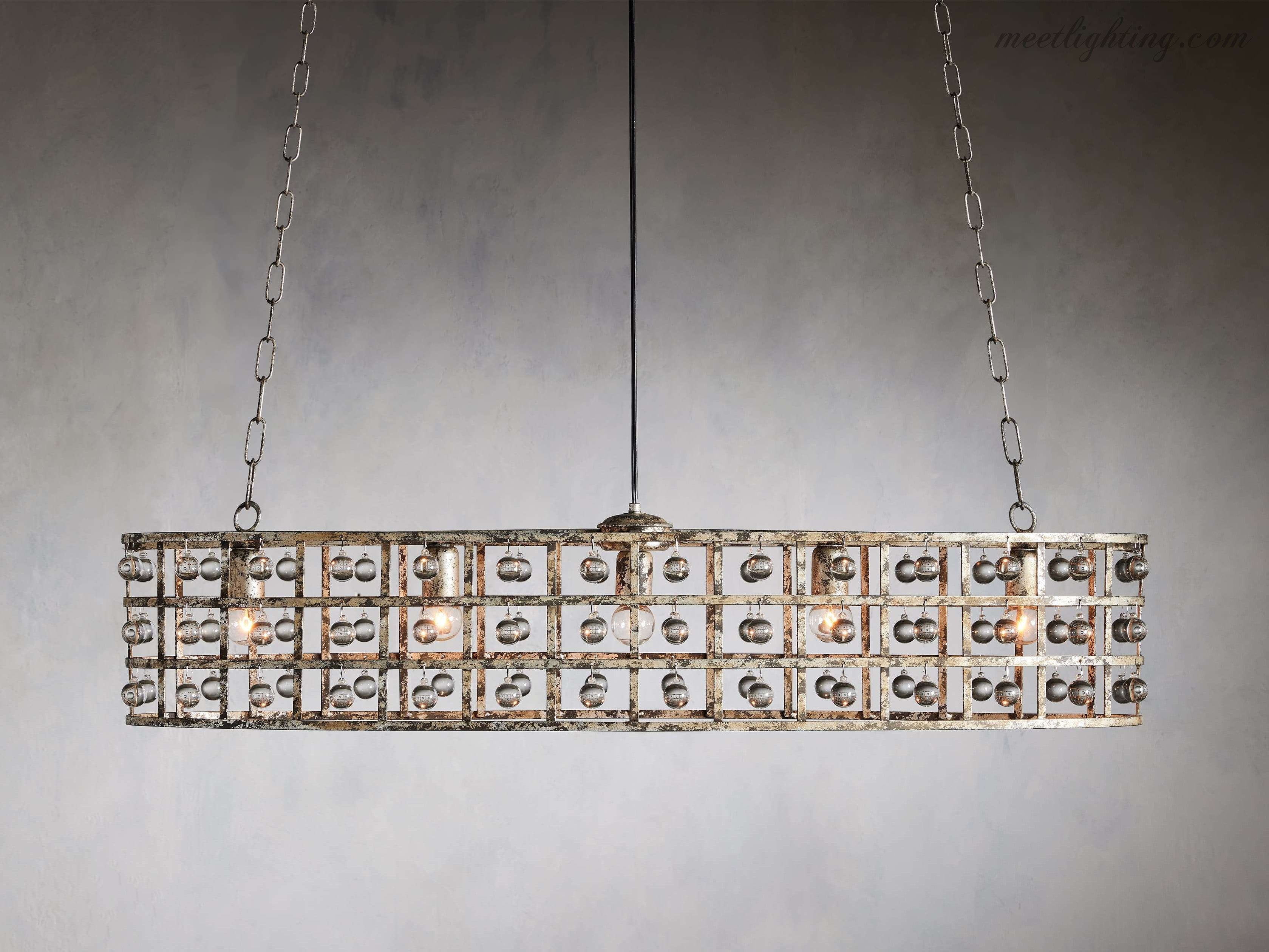 La Cage 5-Light Oval Chandelier-MEET LIGHTING