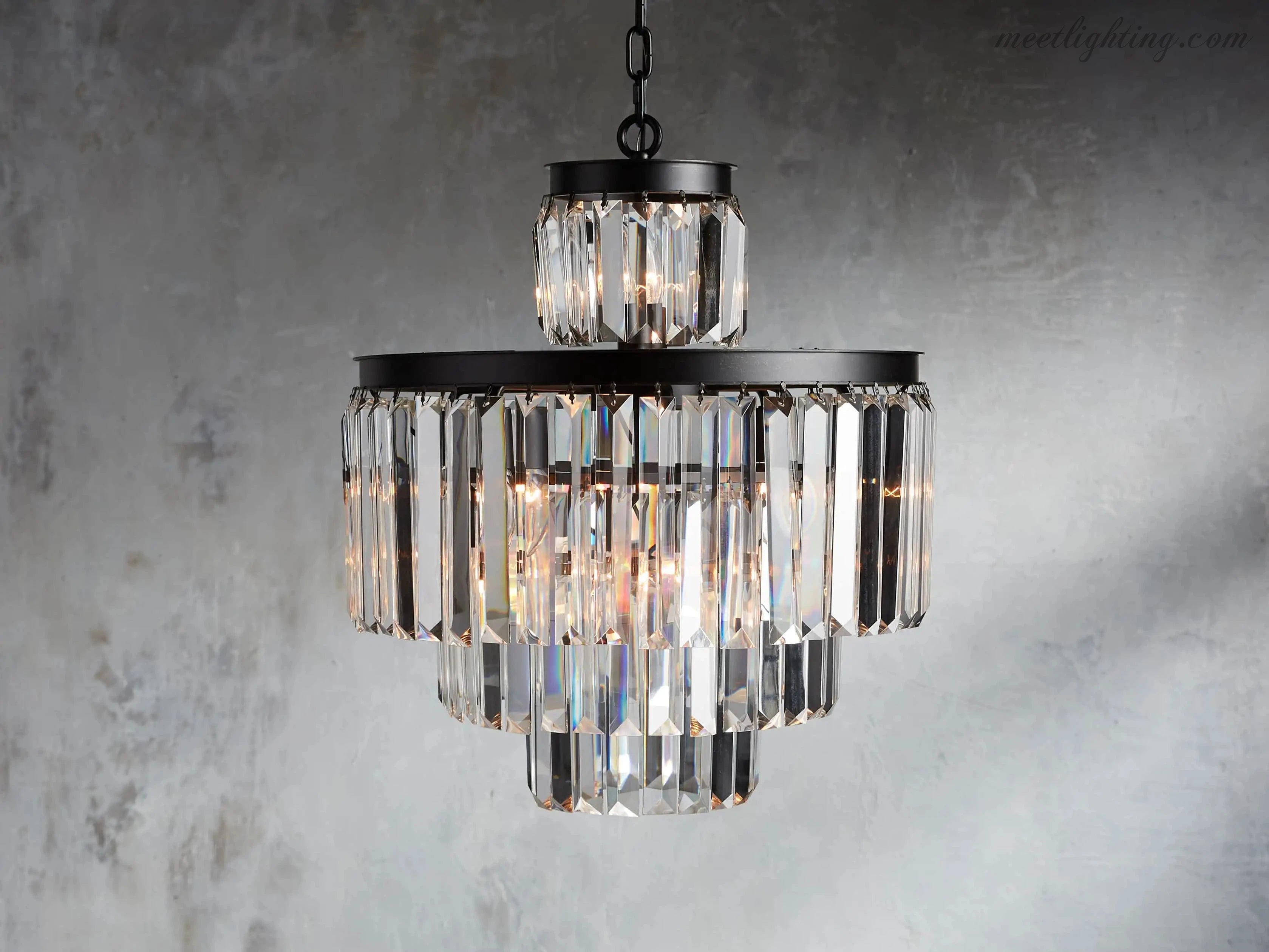Leyland 11-Light Crystal Chandelier-MEET LIGHTING