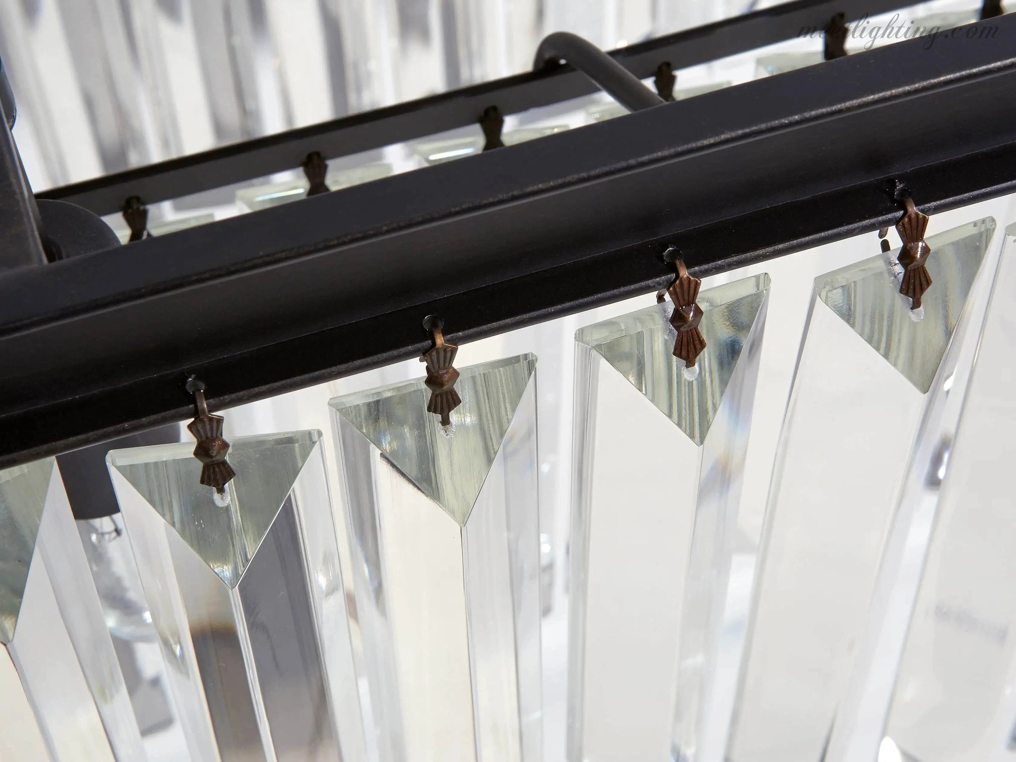 Leyland Tiered Rectangular Crystal Chandelier-MEET LIGHTING