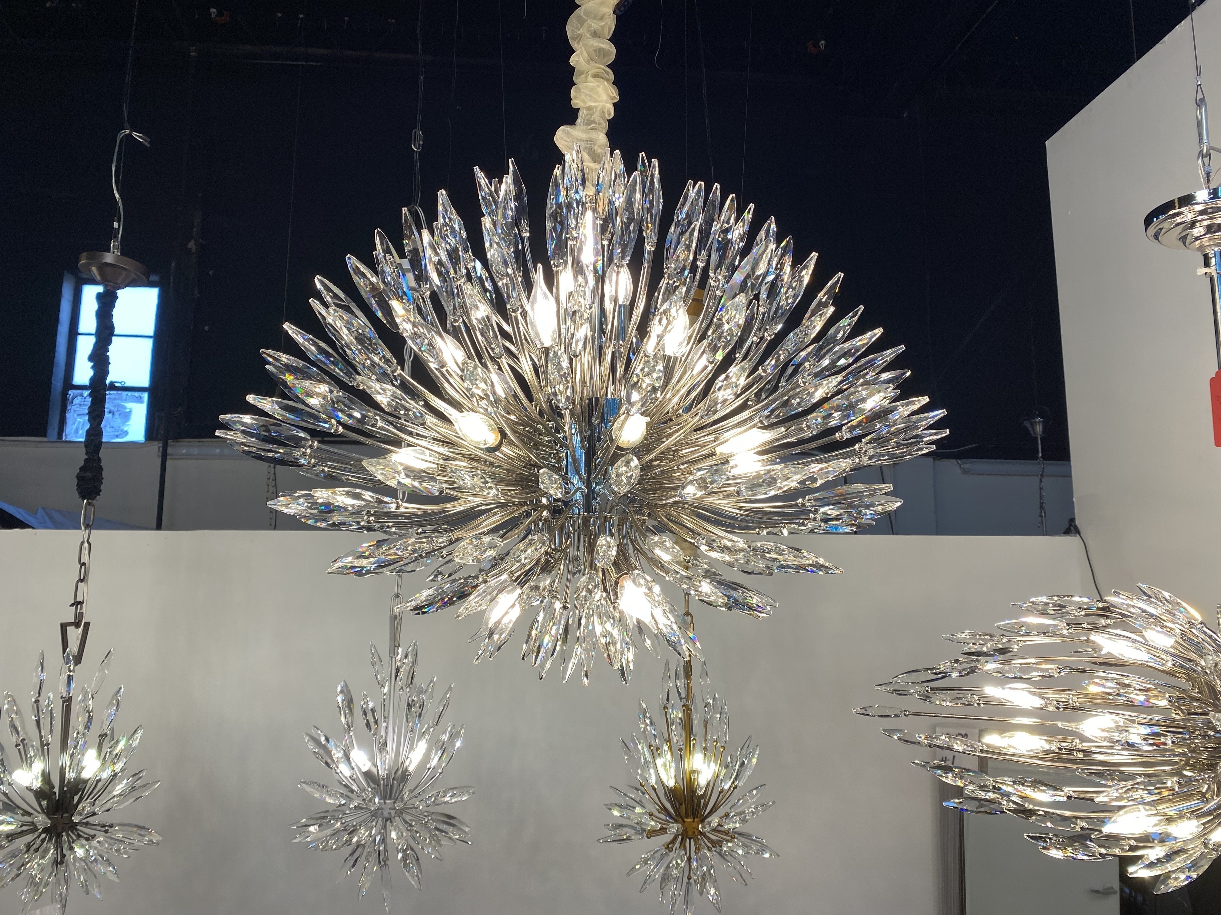 Lily Starburst Crystal Sputnik Chandelier-MEET LIGHTING