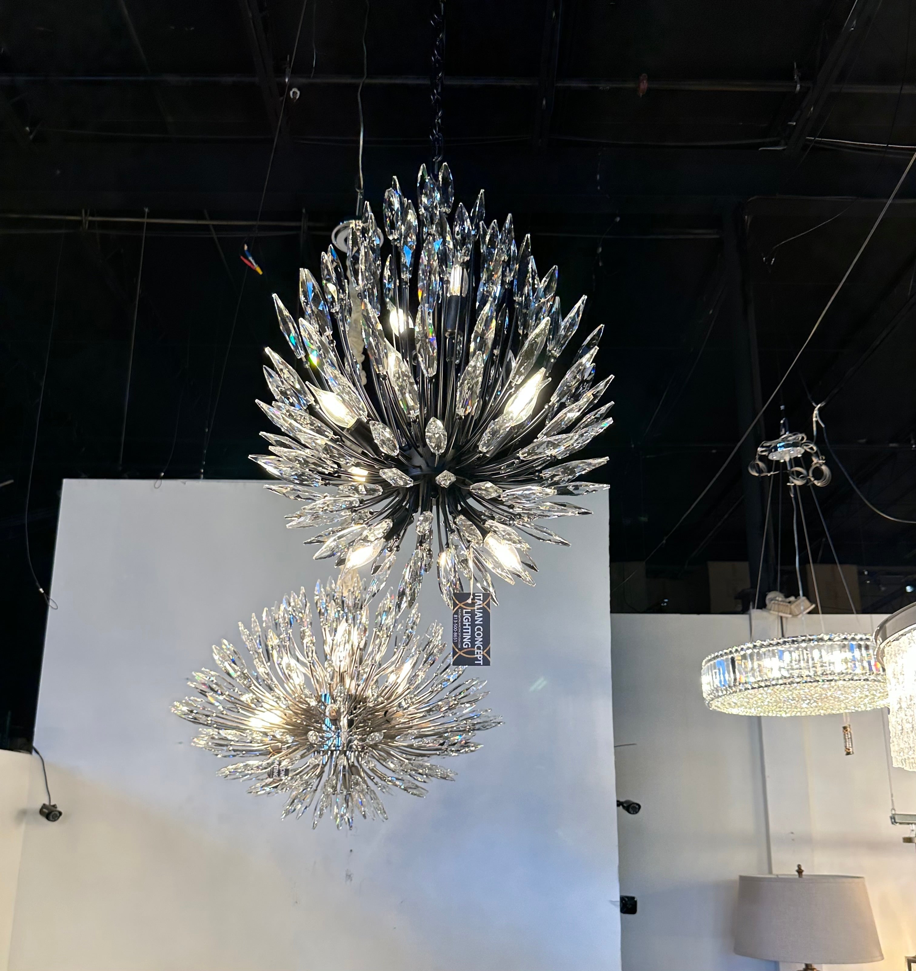 Lily Starburst Crystal Sputnik Chandelier-MEET LIGHTING