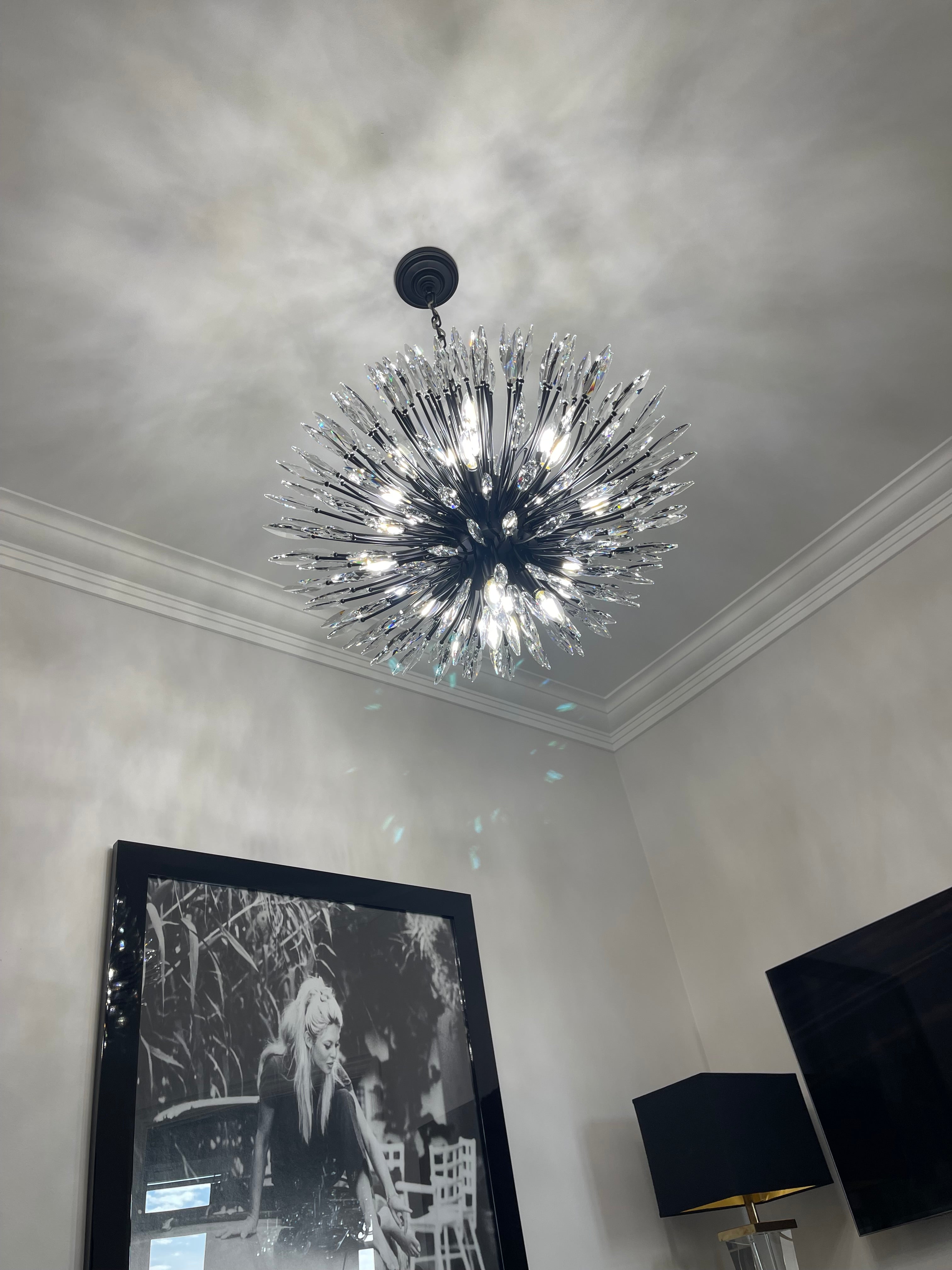 Lily Starburst Crystal Sputnik Chandelier-MEET LIGHTING
