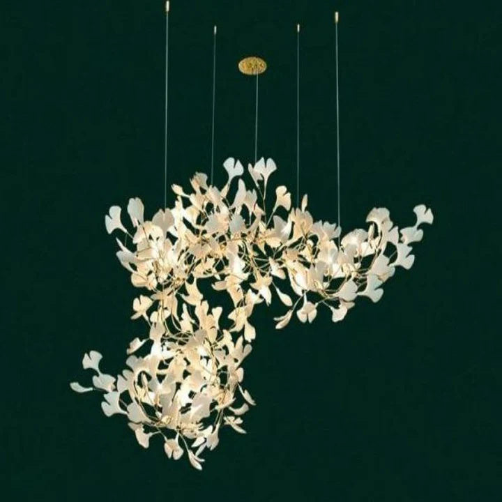 Luxury Ceramic Ginkgo Branch Chandelier-MEET LIGHTING