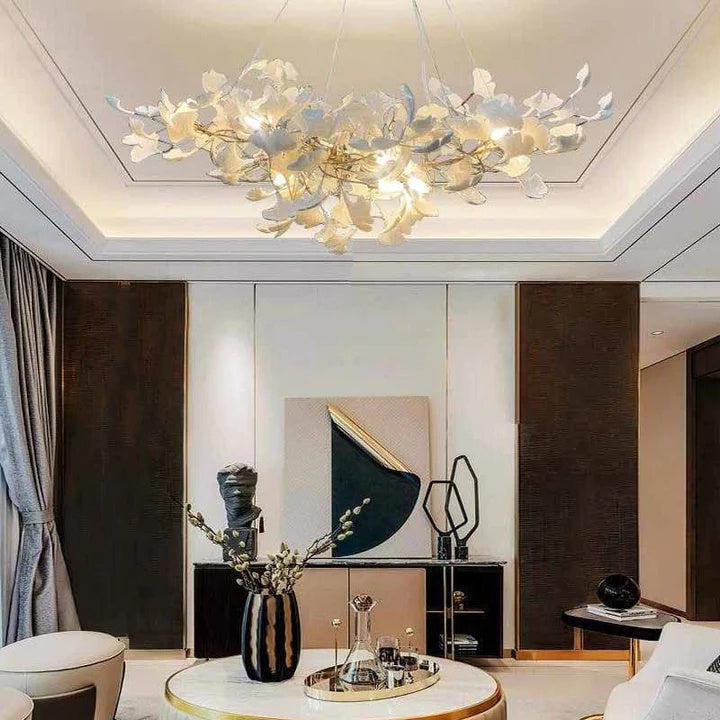 Luxury Ceramic Ginkgo Chandelier-MEET LIGHTING