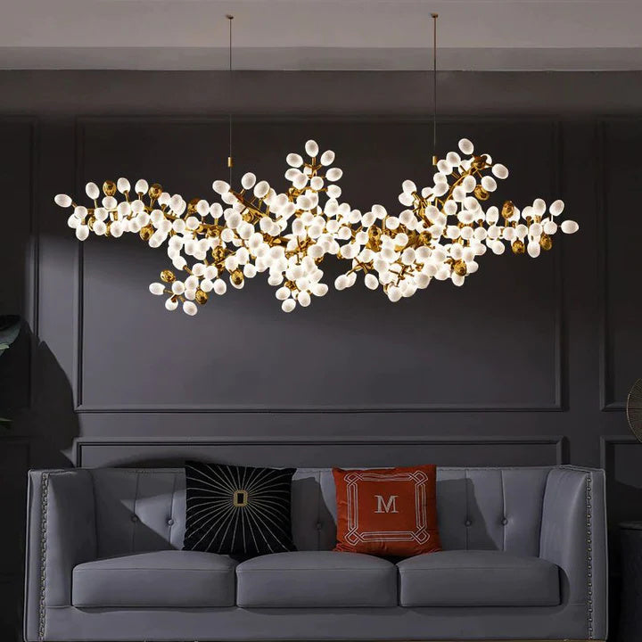 Luxury Escamoles Horizontal Grape Chandelier-MEET LIGHTING