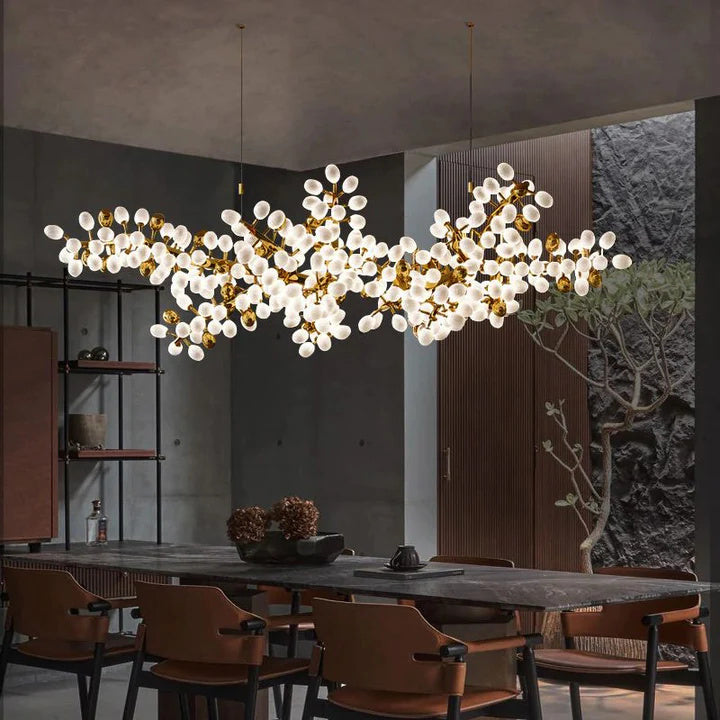 Luxury Escamoles Horizontal Grape Chandelier-MEET LIGHTING