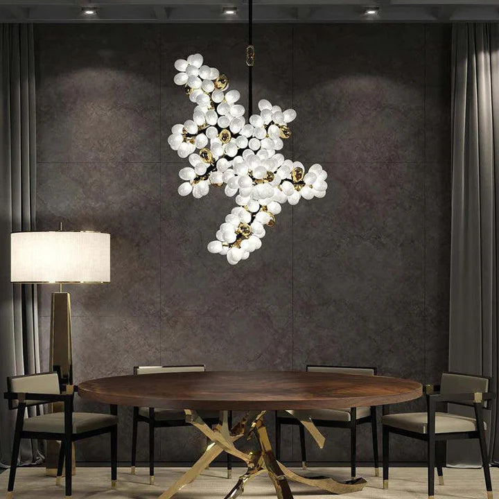 Luxury Escamoles Vertical Grape Chandelier-MEET LIGHTING