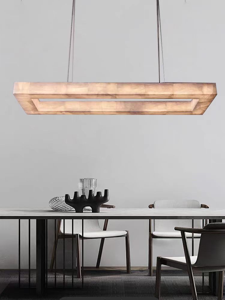 Marble Rivage Rectangle Chandelier 54"-MEET LIGHTING