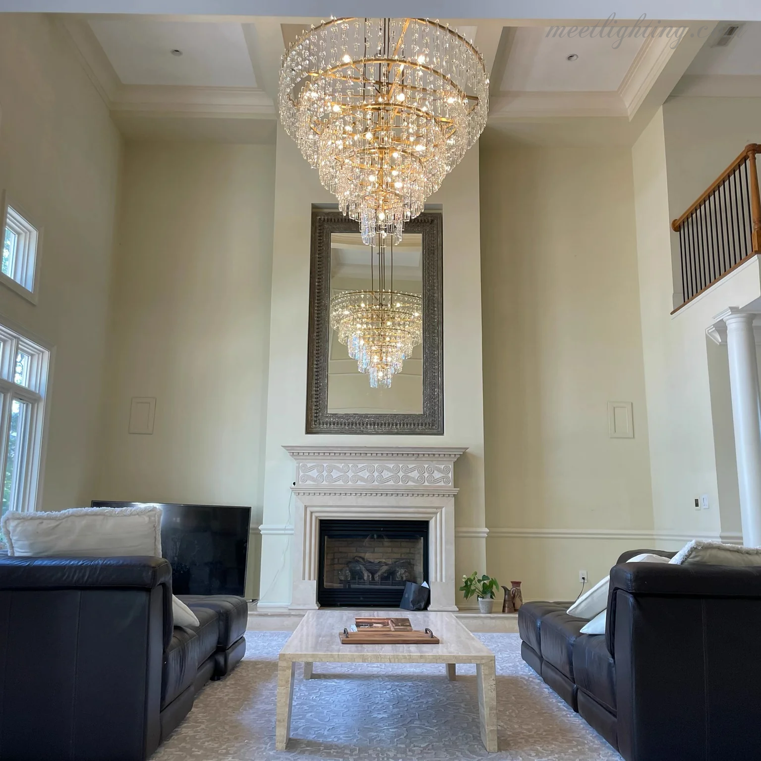 Marignan Five-Tier Round Chandelier 36"-MEET LIGHTING