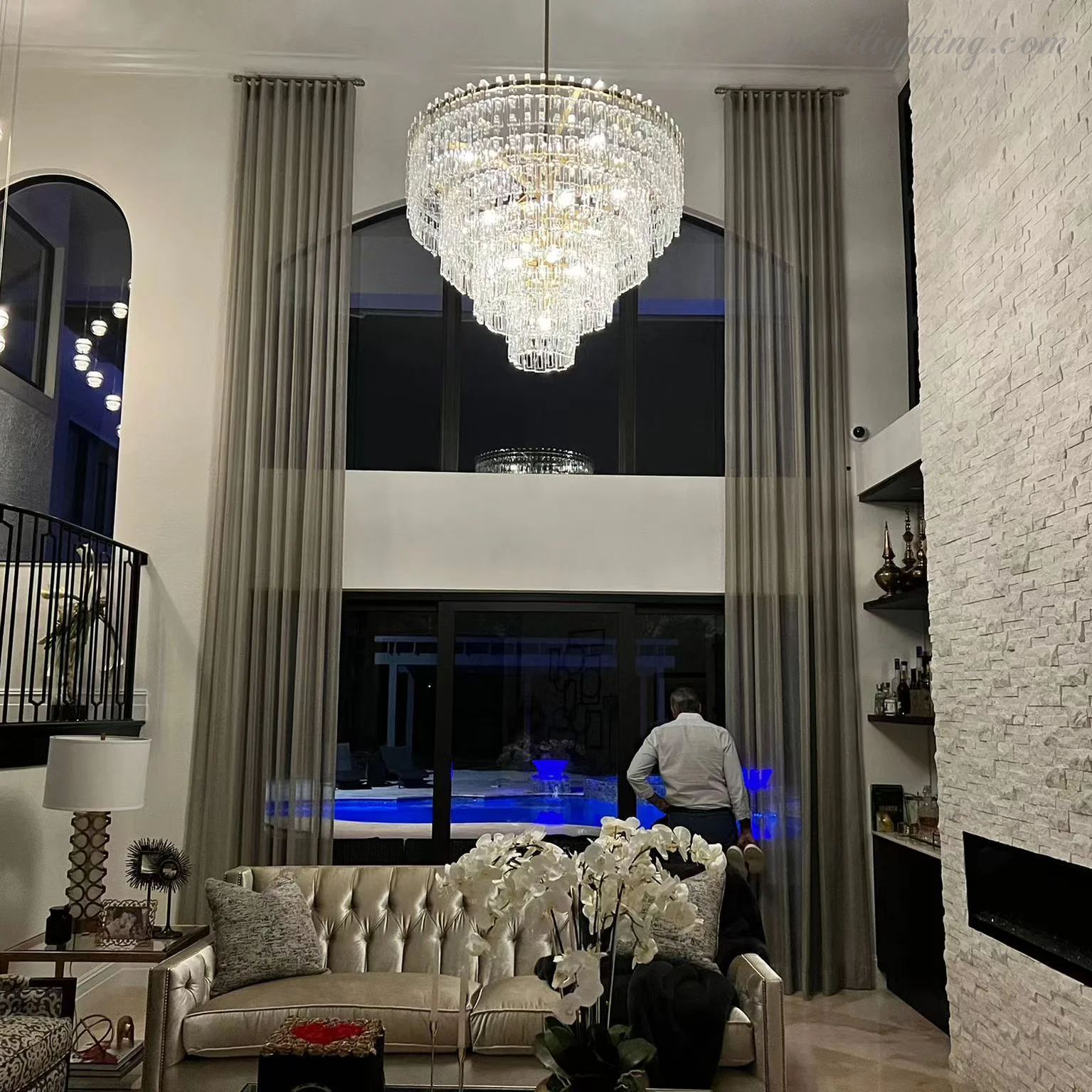 Marignan Five-Tier Round Chandelier 48"-MEET LIGHTING