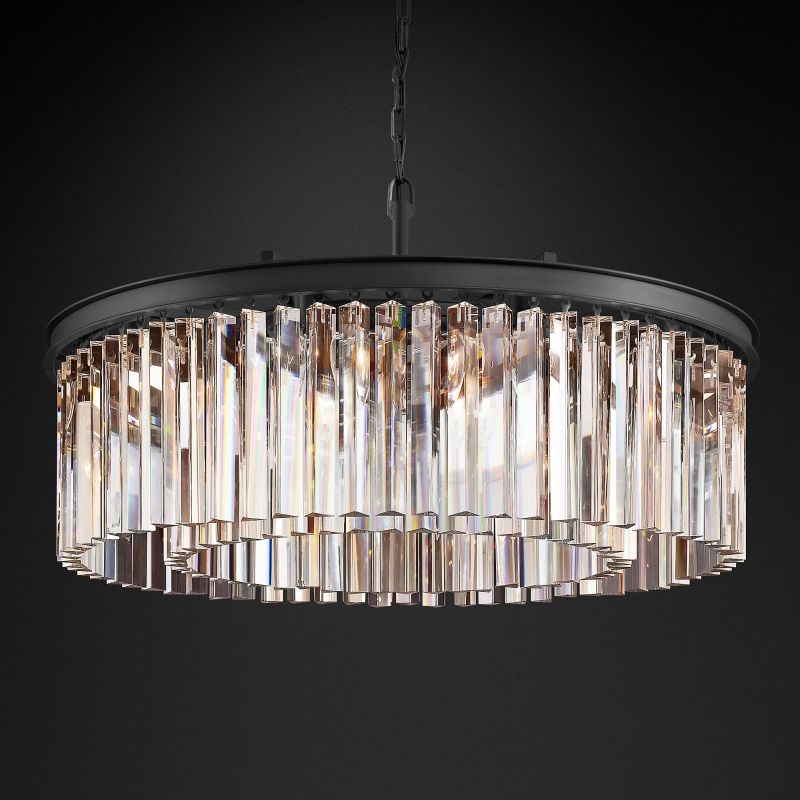 Meet Crystal Round Chandelier 32"-MEET LIGHTING