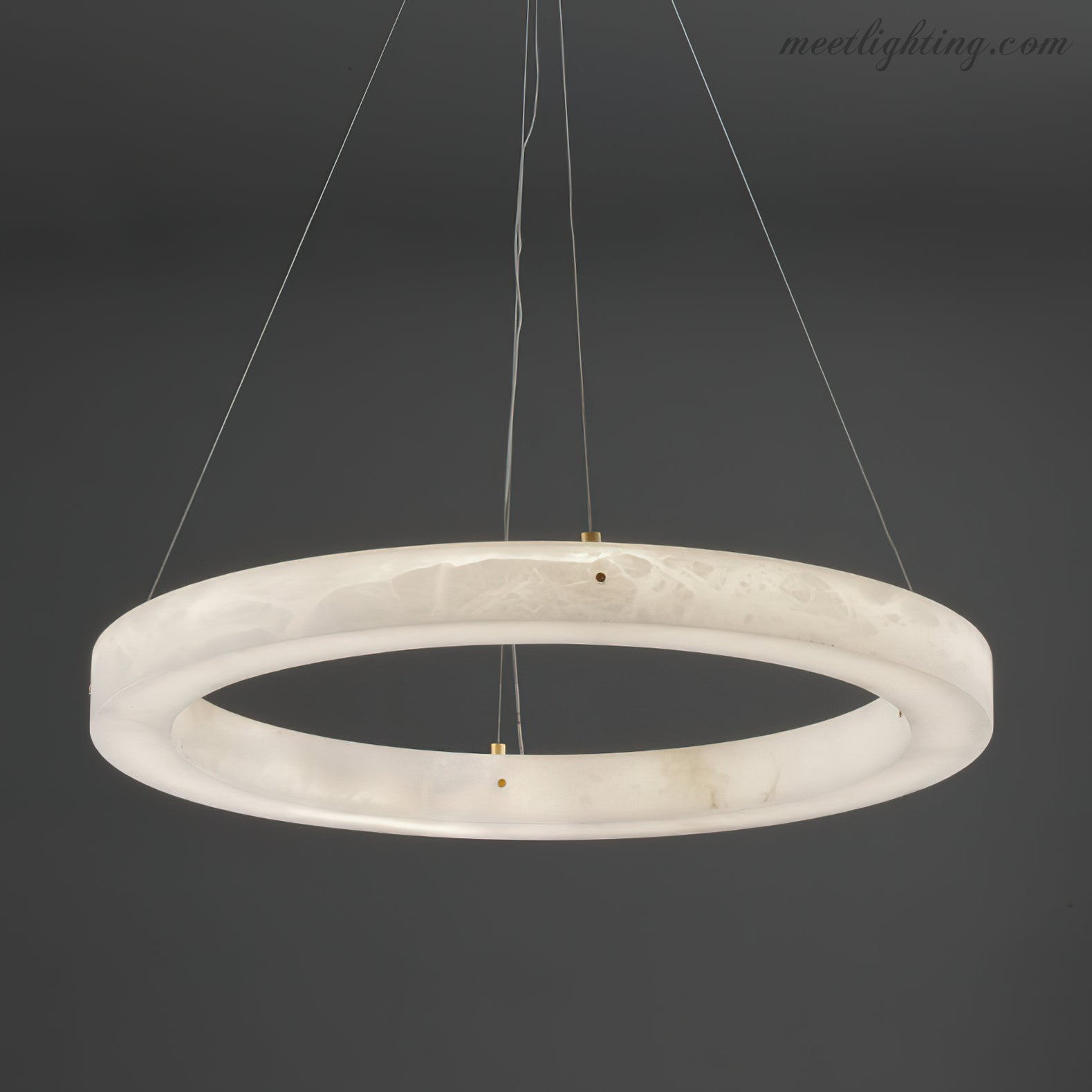 Modern Alabaster Ring Chandelier Halo Chandelier For Living Room-MEET LIGHTING