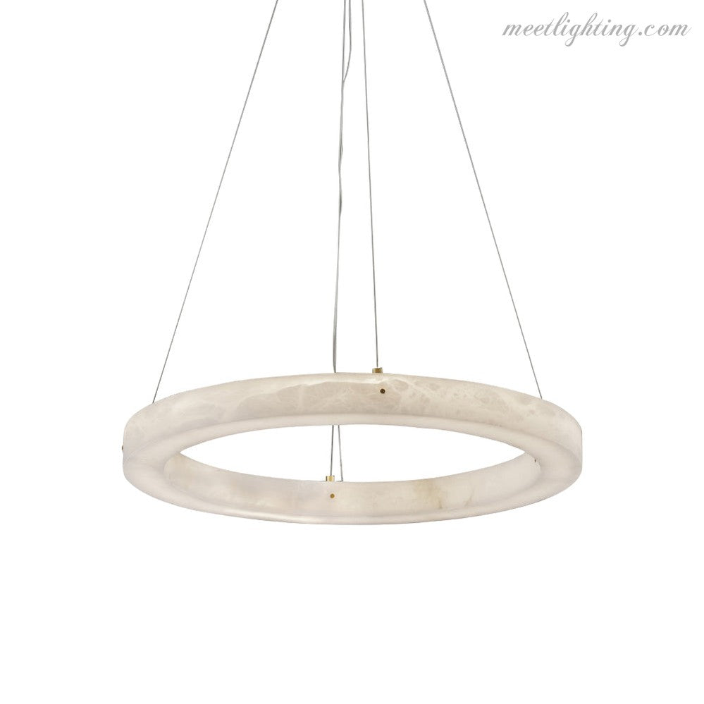 Modern Alabaster Ring Chandelier Halo Chandelier For Living Room-MEET LIGHTING