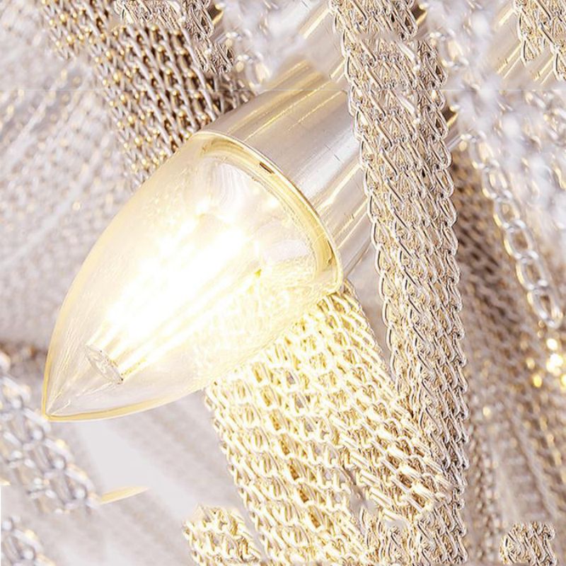 Modern Aluminum Chain Tassel Chandelier-MEET LIGHTING