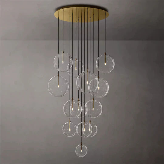 Modern Glass Round Globe Cluster Chandelier 44"-MEET LIGHTING
