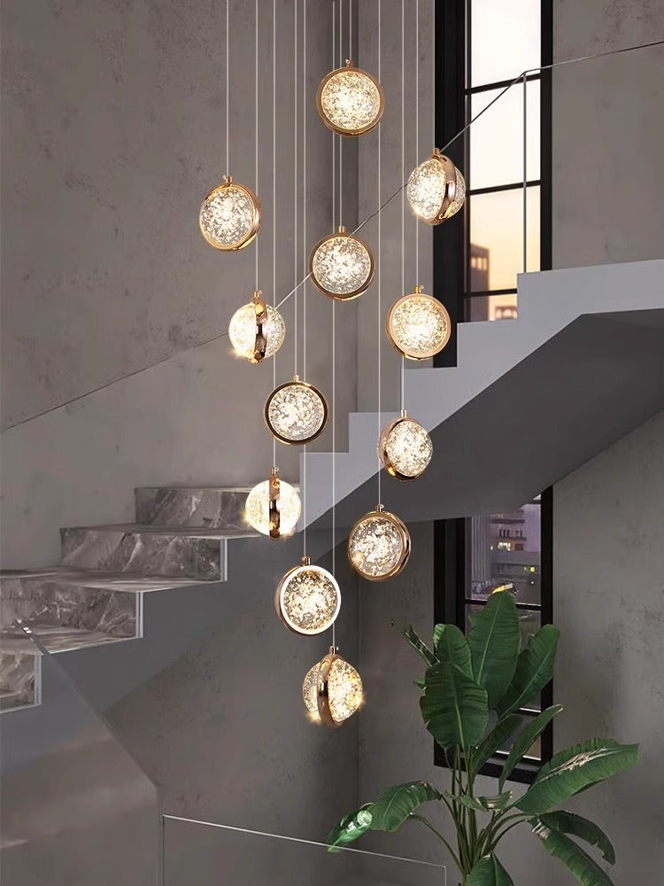 Modern Luxury Long Chandelier for Loft and Villa Spaces-MEET LIGHTING