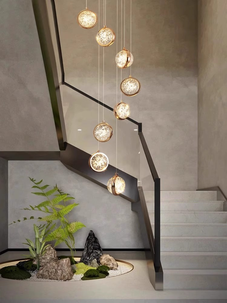 Modern Luxury Long Chandelier for Loft and Villa Spaces-MEET LIGHTING