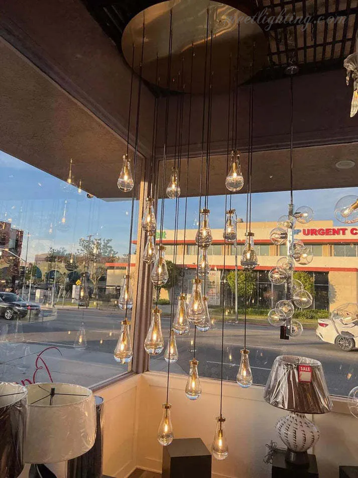 Modern Luxury Raindrop Round Chandelier-MEET LIGHTING