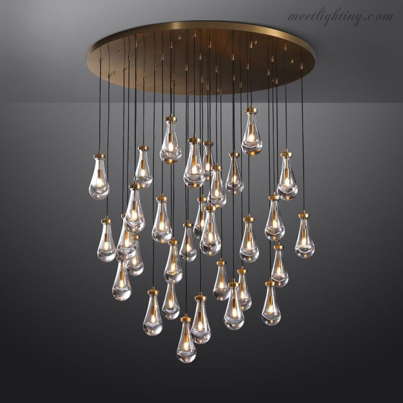 Modern Luxury Raindrop Round Chandelier-MEET LIGHTING