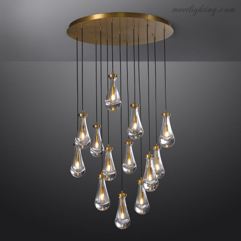 Modern Luxury Raindrop Round Chandelier-MEET LIGHTING