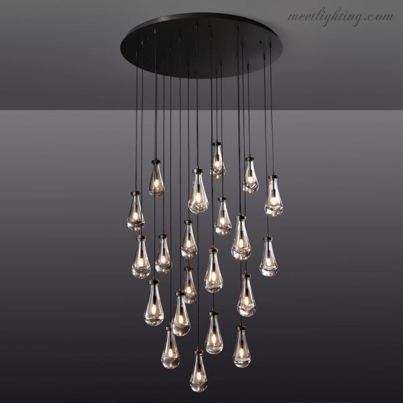 Modern Luxury Raindrop Round Chandelier-MEET LIGHTING