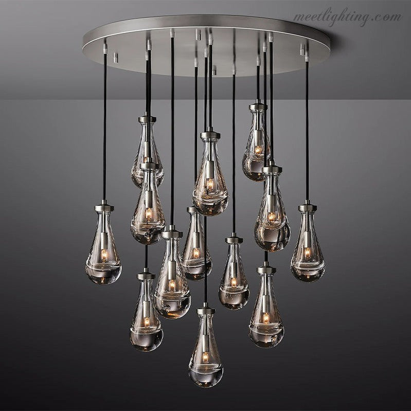 Modern Luxury Raindrop Round Chandelier-MEET LIGHTING