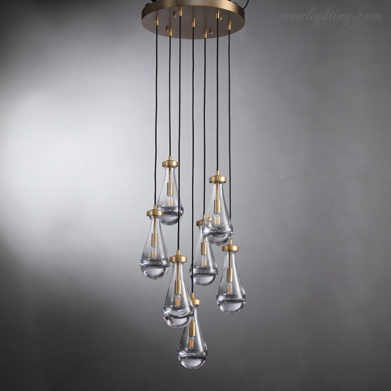 Modern Luxury Raindrop Round Chandelier-MEET LIGHTING
