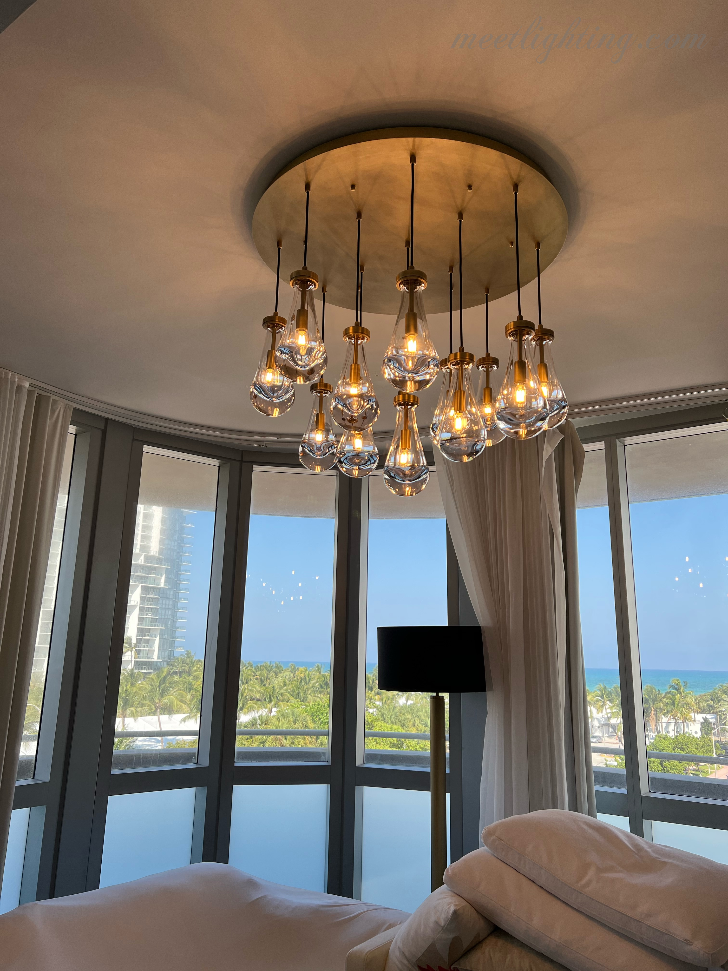 Modern Luxury Raindrop Round Chandelier-MEET LIGHTING