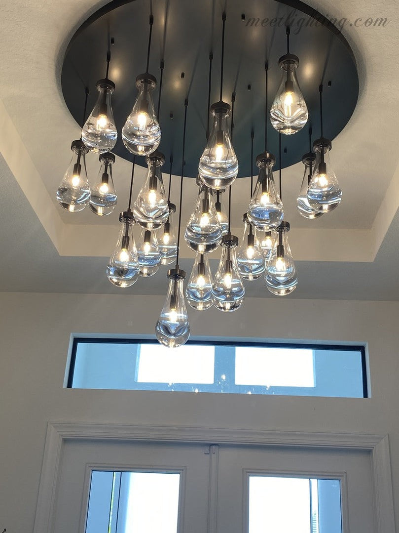 Modern Luxury Raindrop Round Chandelier-MEET LIGHTING