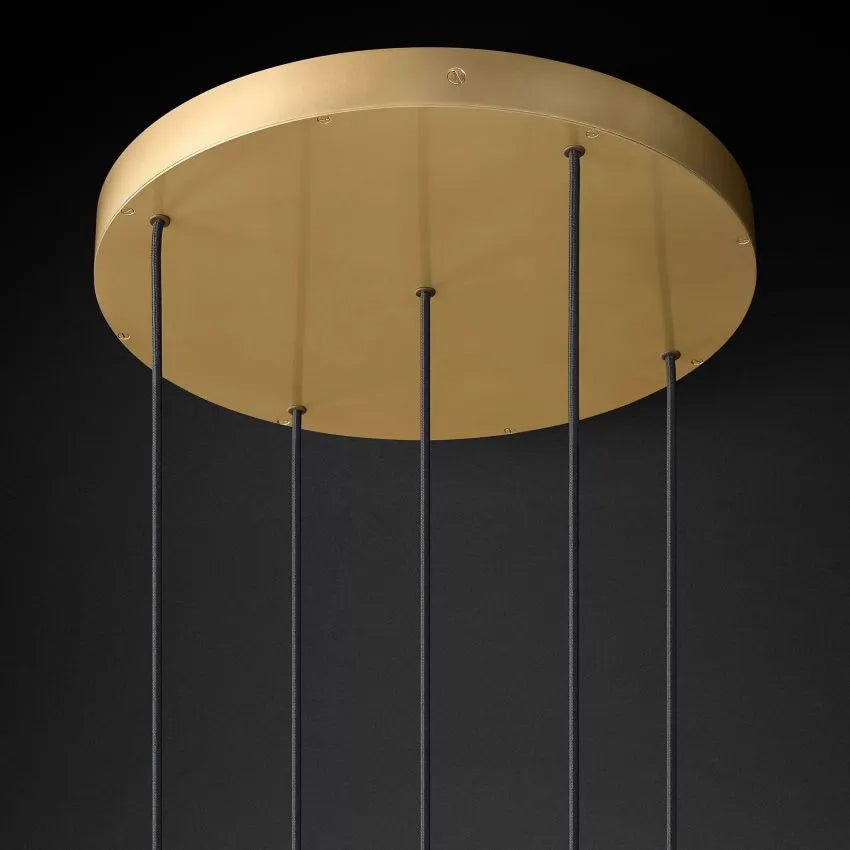 Modern Round Glass Globe Cluster Chandelier 28"-MEET LIGHTING