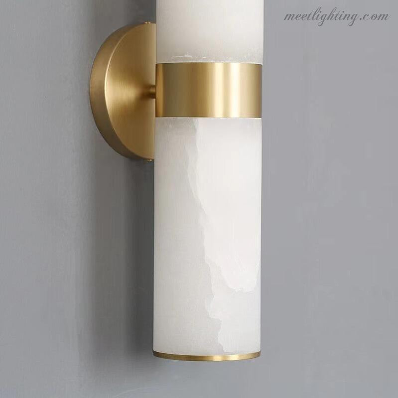 Modern Sutton Linear Alabaster Wall Sconce-Meet Lighting