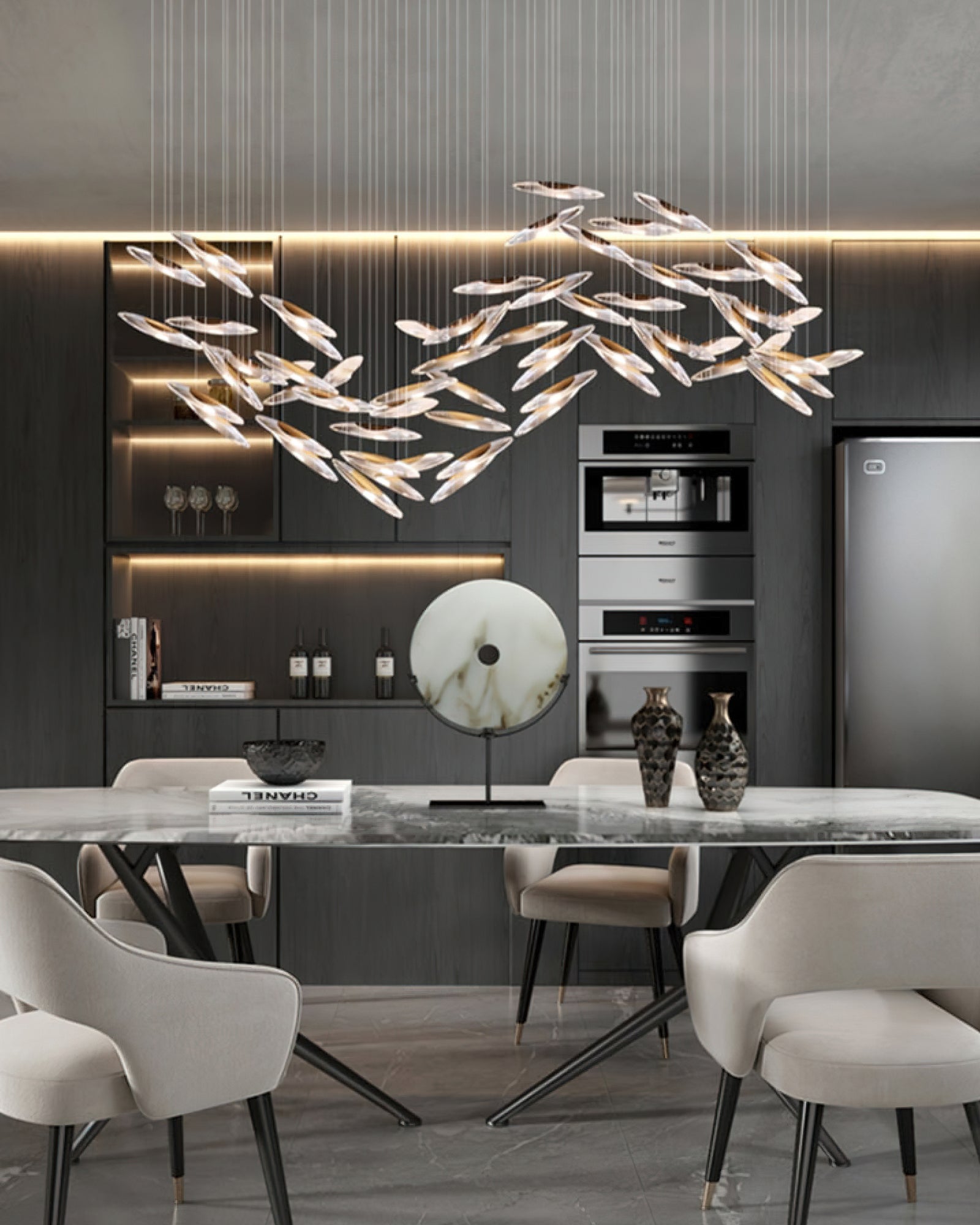 Modern Whispers Chandelier-MEET LIGHTING